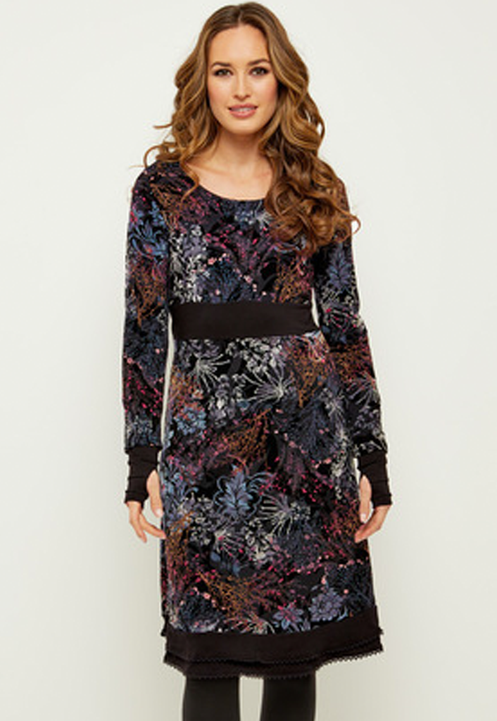 Joe Browns Night Garden Flocked Dress Applejack Edinburgh