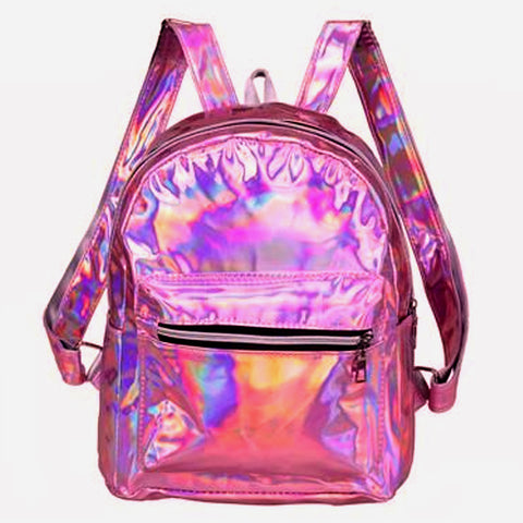 Holographic Pink Mini Backpack