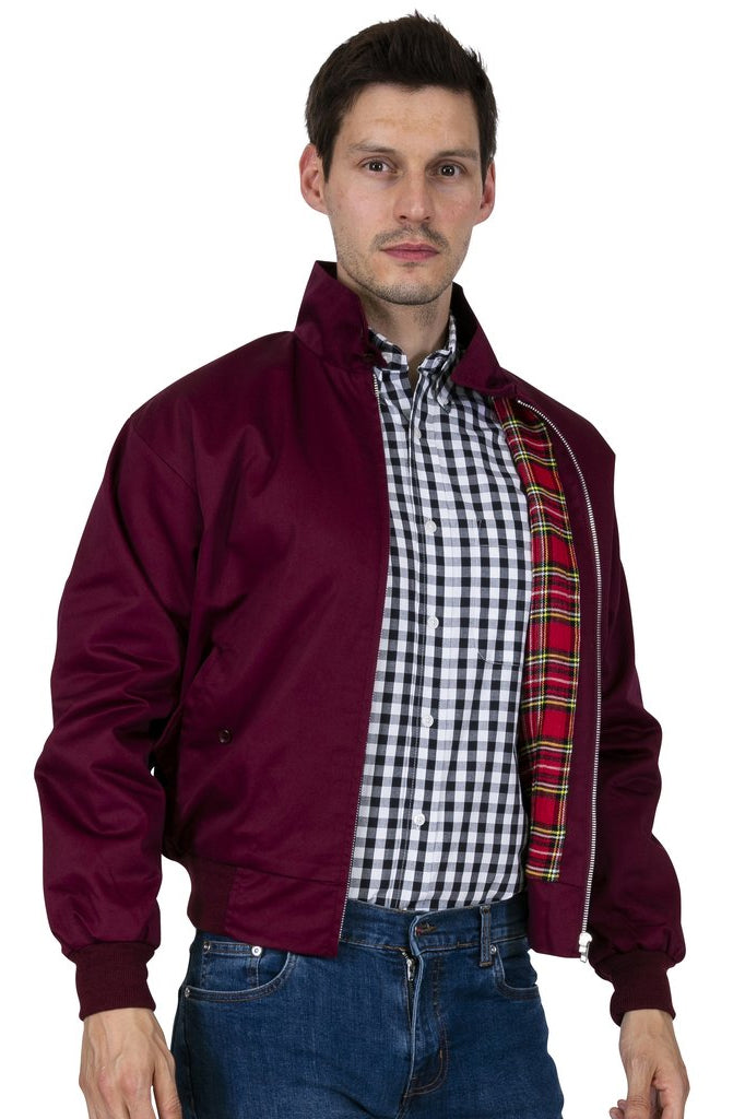 Relco London Harrington Jacket Burgundy