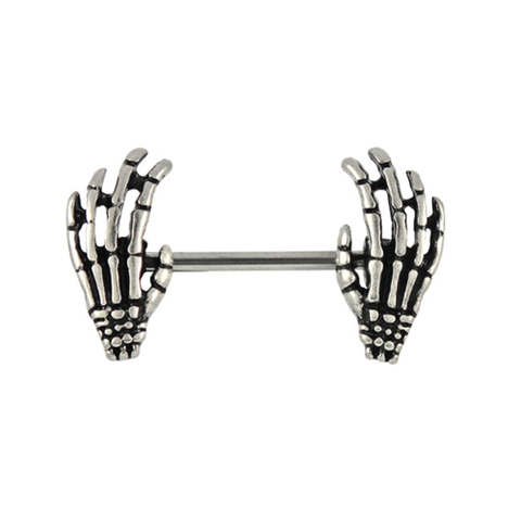 Kingsley Ryan - Skeleton Hand Nipple Bar