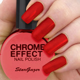 Stargazer - Chrome Nail Polish Red