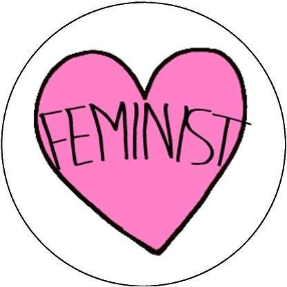 25mm Button Badge - Feminist Heart