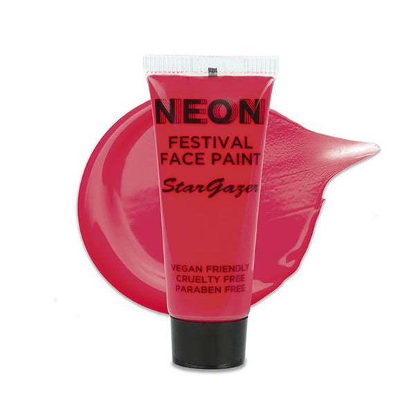 Stargazer - Neon Festival Face Paint Red
