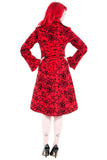 Hearts and Roses London - Red Flocked Tattoo Coat