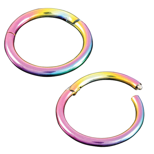 Kingsley Ryan - Anodised Titanium Hinged Segment Ring