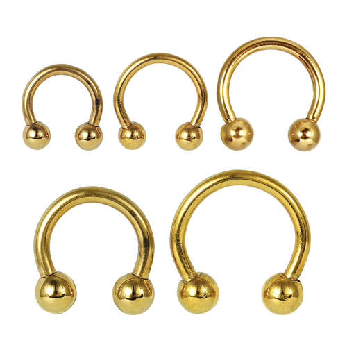Kingsley Ryan - Surgical Steel PVD Gold Horseshoe