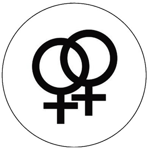 25mm Button Badge - Lesbian Pride