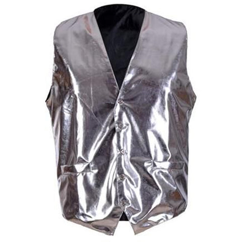 Metallic Waistcoat Silver