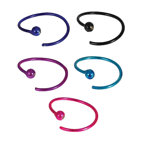 Kingsley Ryan - Coloured Ball Nose Ring