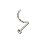 Kingsley Ryan -  Twist Back Gemset Surgical Steel Nose Pin