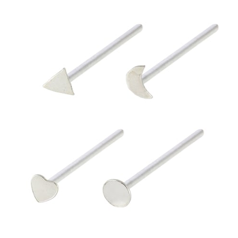 Kingsley Ryan - Assorted Silver Straight Back Nose Pin