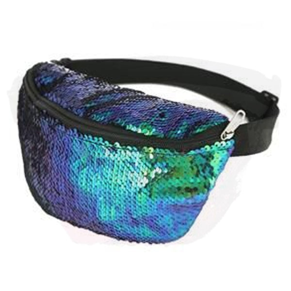 Sequin Bum Bag Blue/Green