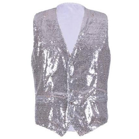 Sequin Waistcoat Silver