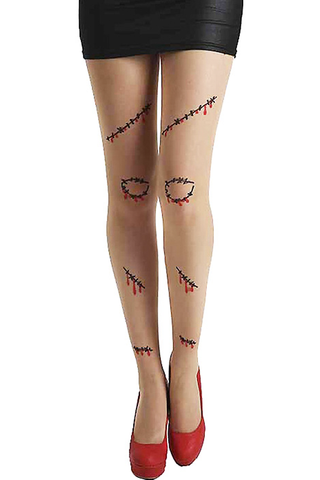 Pamela Mann - Stitches & Blood Tights Nude