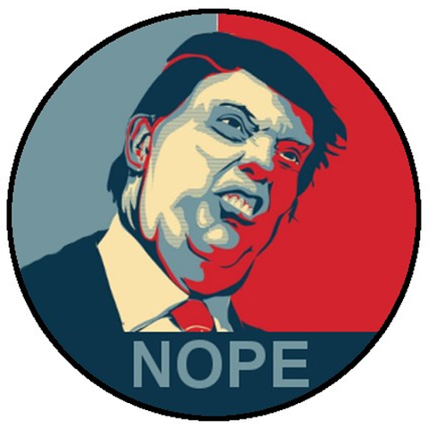 25mm Button Badge - Trump Nope