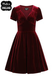 Hell Bunny - Joanne Dress Burgundy Plus Size