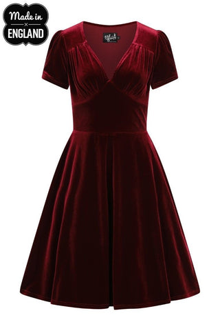 hell bunny red velvet dress Womans dress Hell Bunny size large Velvet Candy Cane Christmas