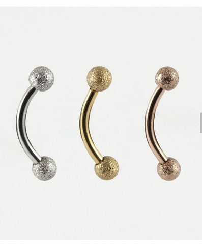Kingsley Ryan - Sandblast Eyebrow Bar/Curved Barbell