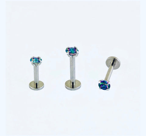 Kingsley Ryan - 316L surgical steel Rainbow Gemset Labret