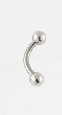 Kingsley Ryan -  Curved 1.2mm x 6mm Barbell