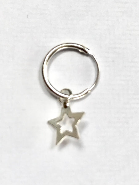 Kingsley Ryan - Dangly Star Silver Ear Hoop