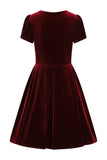 Hell Bunny - Joanne Dress Burgundy Plus Size