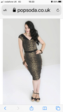 Hell Bunny Shuri Leopard print pencil dress Plus Size