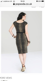 Hell Bunny Shuri Leopard print pencil dress Plus Size