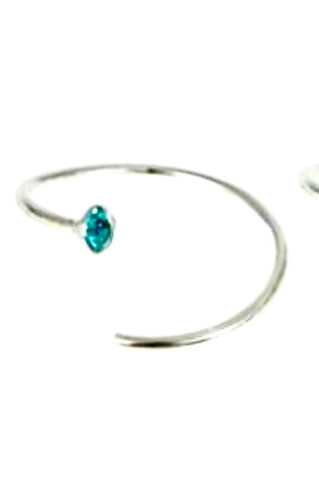 Kingsley Ryan - Silver Gemset Nose Ring
