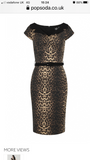 Hell Bunny Shuri Leopard print pencil dress Plus Size