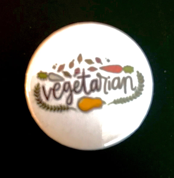 25mm Button Badge - Vegetarian