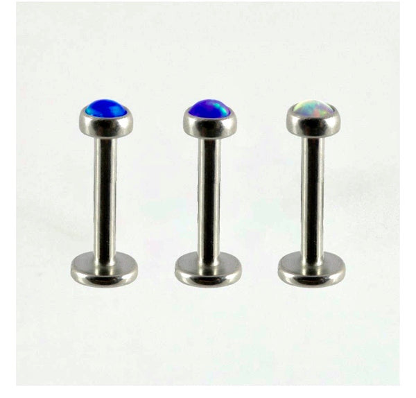Kingsley Ryan - 316L surgical steel opal top Labret
