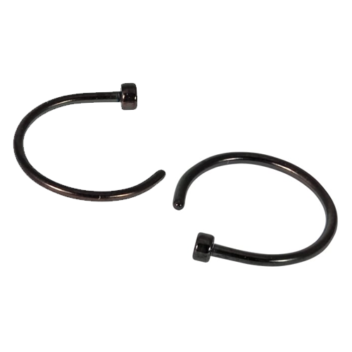 Kingsley Ryan - Surgical Steel Black Open Nose Ring