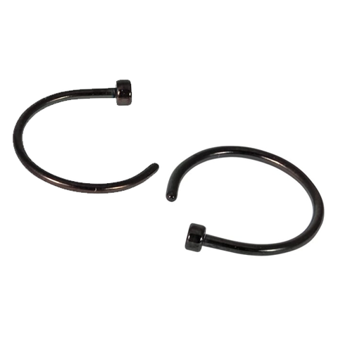 Kingsley Ryan - Surgical Steel Black Open Nose Ring