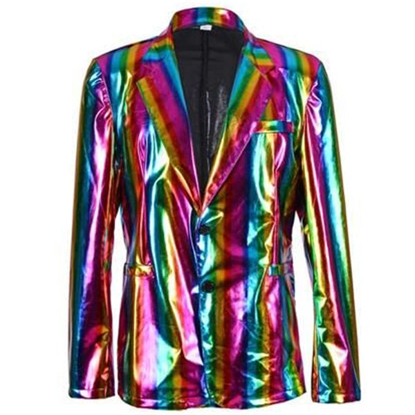 Rainbow Metallic Blazer