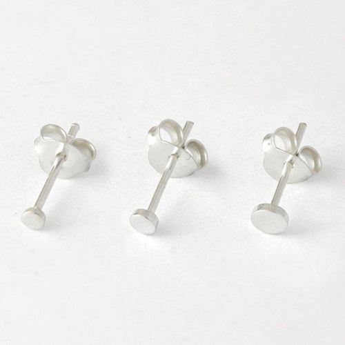 Kingsley Ryan - Sterling Silver Flat Disk Ear Stud