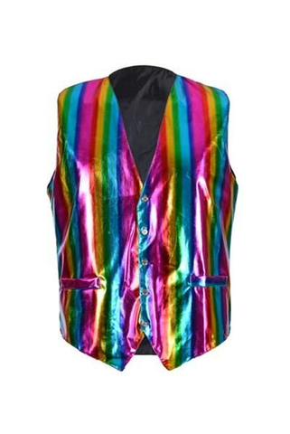 Metallic Waistcoat Rainbow
